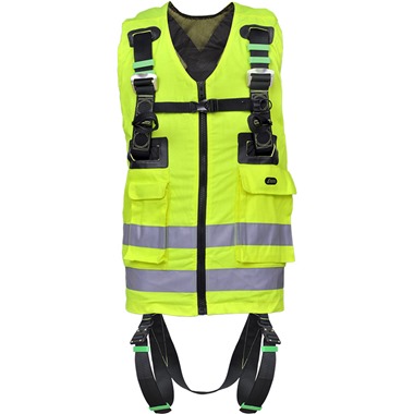  Kratos Safety Yellow High-Visibility 2 Point Full Body Harness